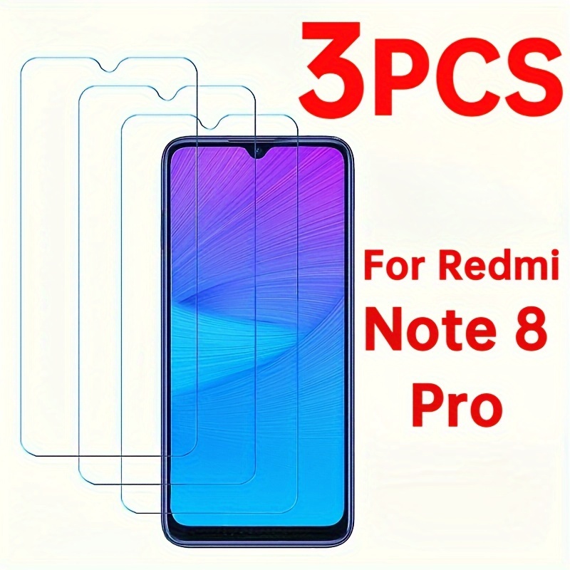 

3-pack Tempered Glass Screen Protectors For Xiaomi Redmi Note 8/8t/8 Pro - High Definition, Glossy Finish, Scratch-resistant Film