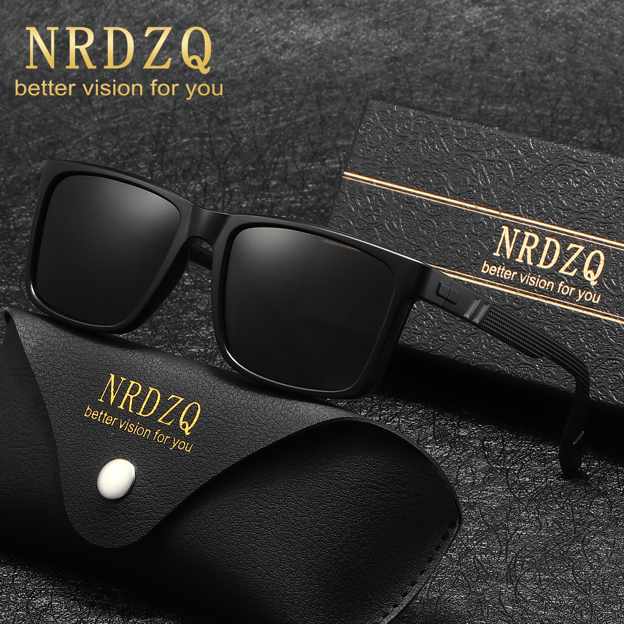 Image of Nrdzq Unisex Fashion Trendy Classic Polarized Sunglasses, Driver Driving, Fishing, Party, Travel, Gathering, Business, High-end Sports Shades