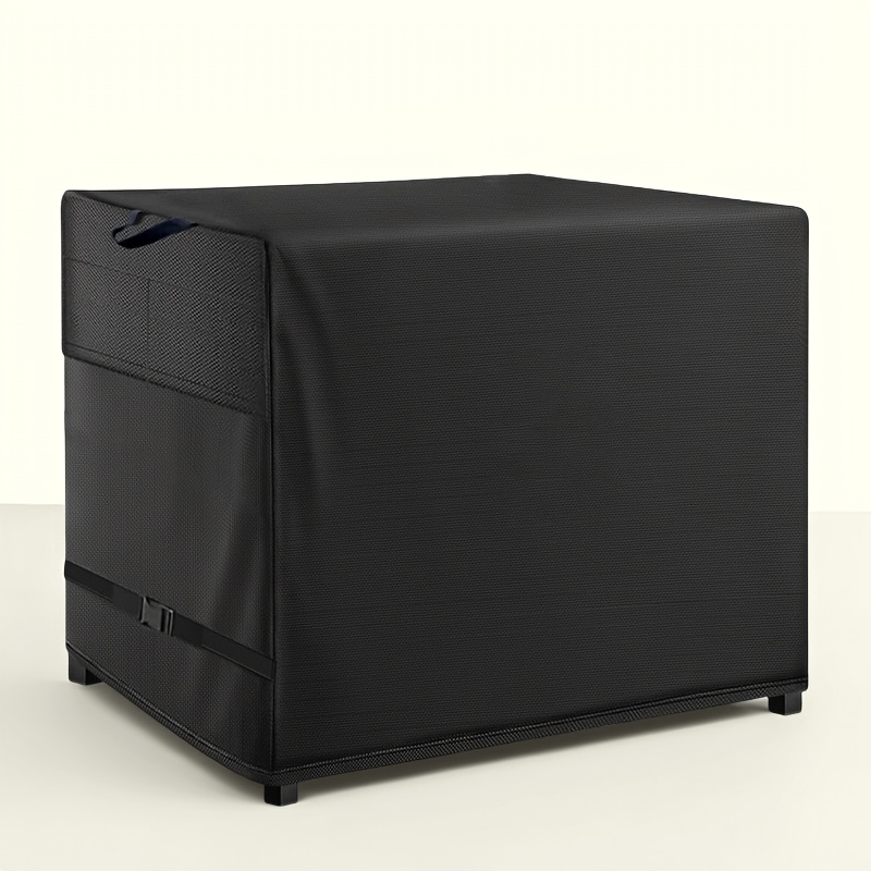 E-shop Schwerlast-Outdoor-Vorbereitungstischabdeckung mit verstellbarem Kordelzugverschluss - Hochwertiges Oxford-Gewebe (210D) Allwetter-Schwarz für