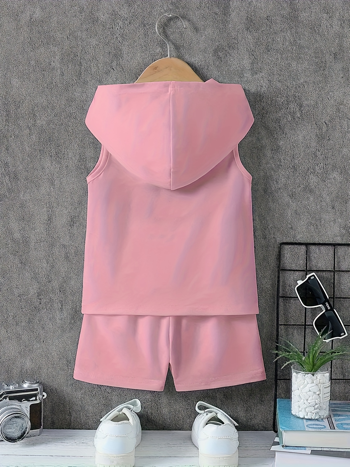 toddler boys' sleeveless hoodie shorts Temu United Arab Emirates