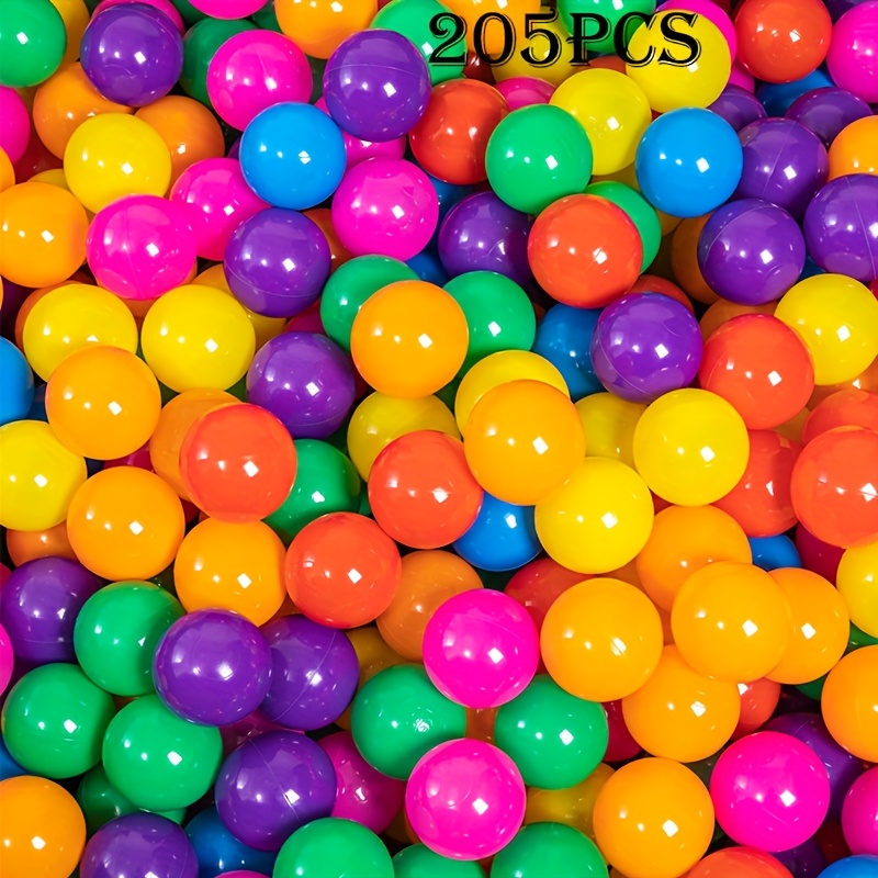Image of 205/450pcs Kids Soft Colored Balls, Plastic Game Balls, Safe Material, Soft And Pressure-resistant, Suitable For Parties, Backyards, Parks, Playgrounds, Daycares, Schools, Carnivals