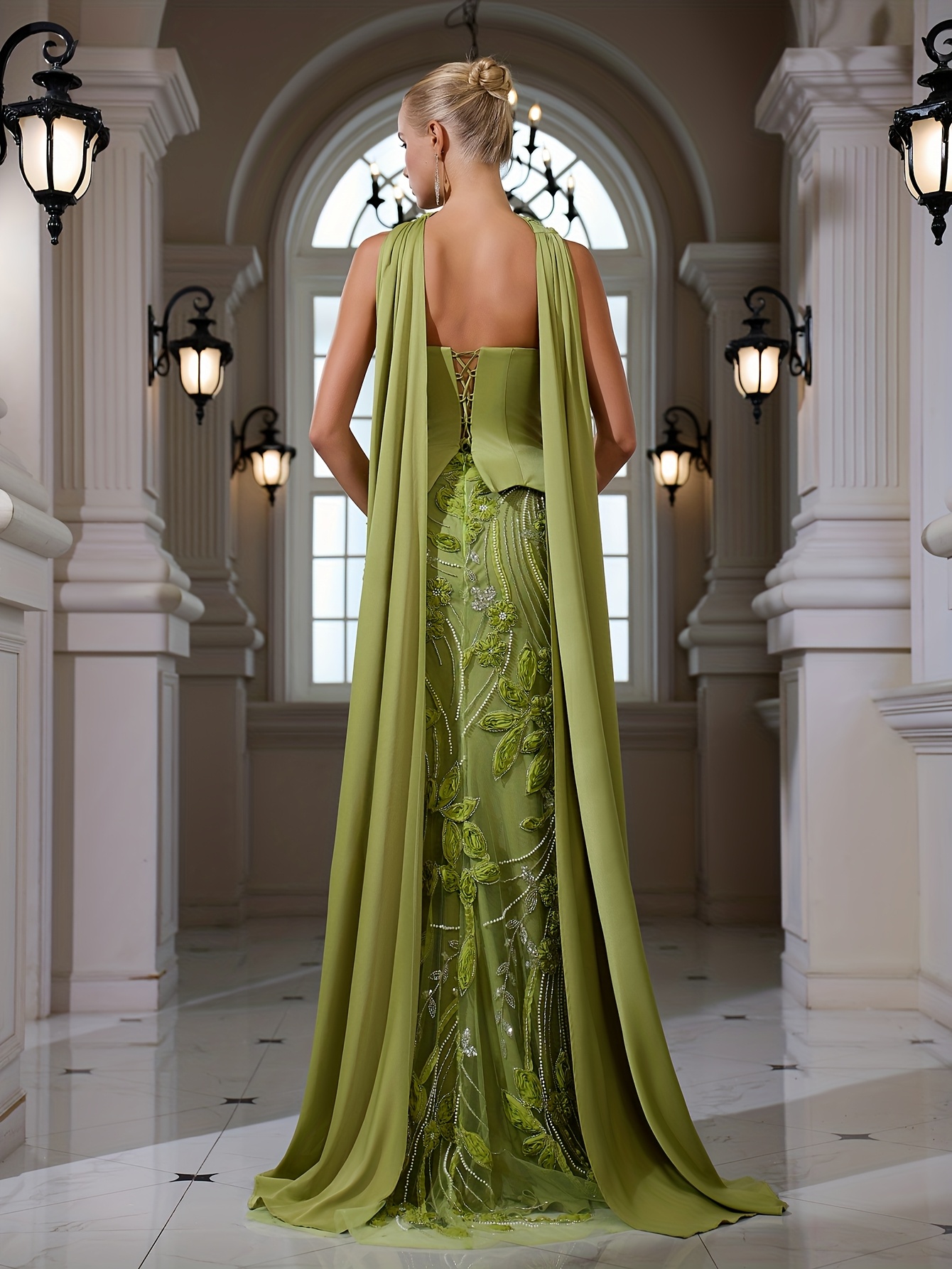 satin stoff perlenbesetztes paillettenbesticktes spitzen elegantes   bandeau   bodycon fischschwanz kleid abendkleid/   für partys, wiedervereinigungen und formelle anlässe