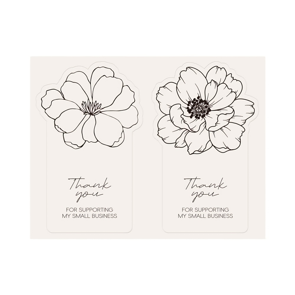 TEMU 30pcs Per Pack Of Irregular Floral Sticker Gift Box Sealing Adhesive Stickers