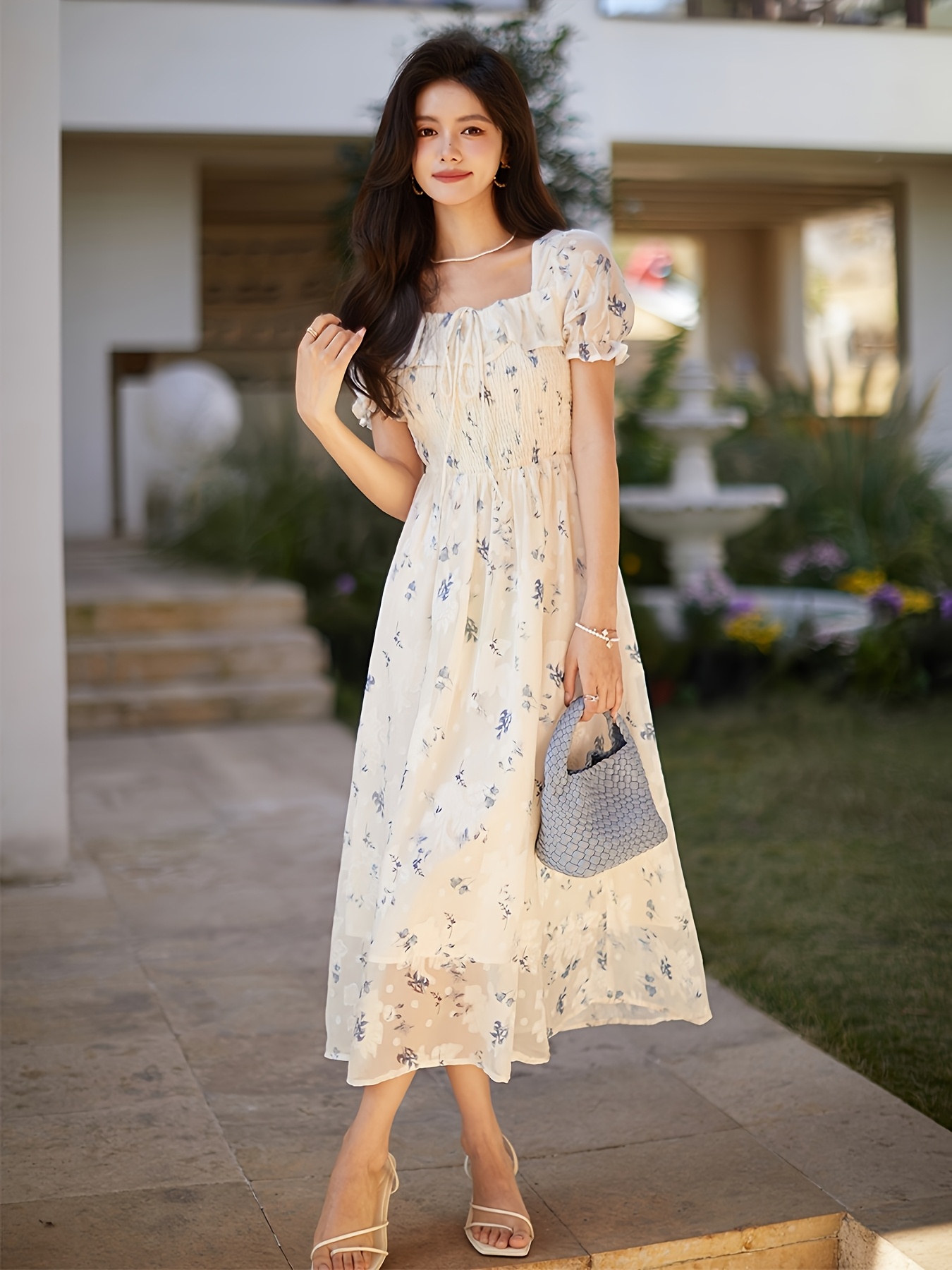 white christmas dresses Mint Pleated Chiffon V-Neck Floor Length Modest Bridesmaid Prom Dress main image 0