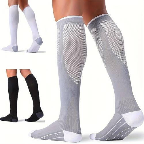 kompressionssocken für damen und herren 20-30 mmhg - socken zur förderung der durchblutung, für pflege, reisen und sport - weich und atmungsaktiv