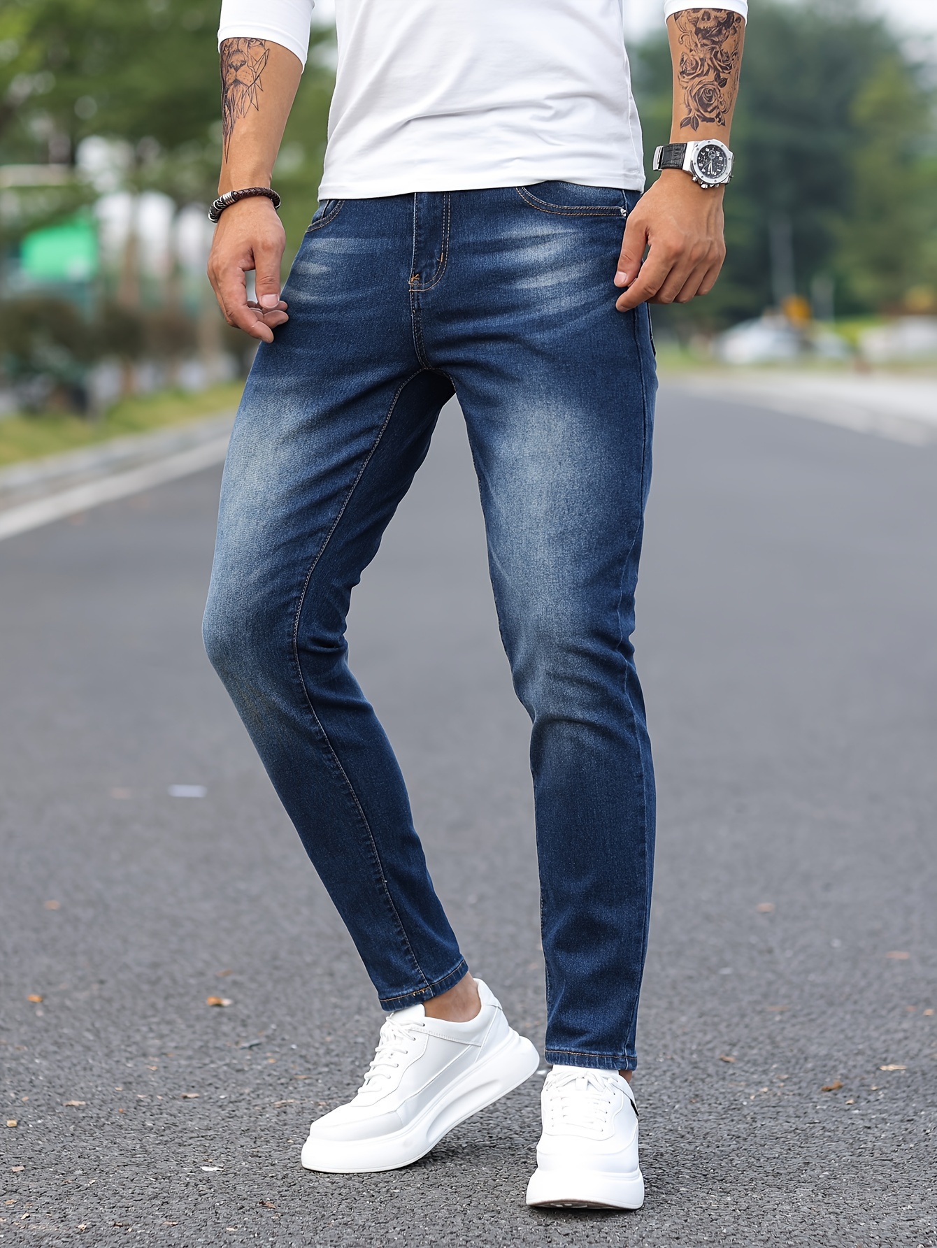 Pantalones Vaqueros Pantalones Moda 2019 Hombre Pantalones Pitillo
