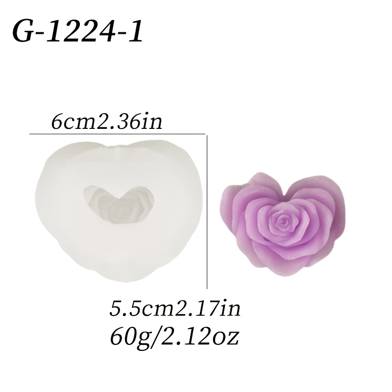 TEMU 1pc, 3d -shaped Candle Silicone Mold