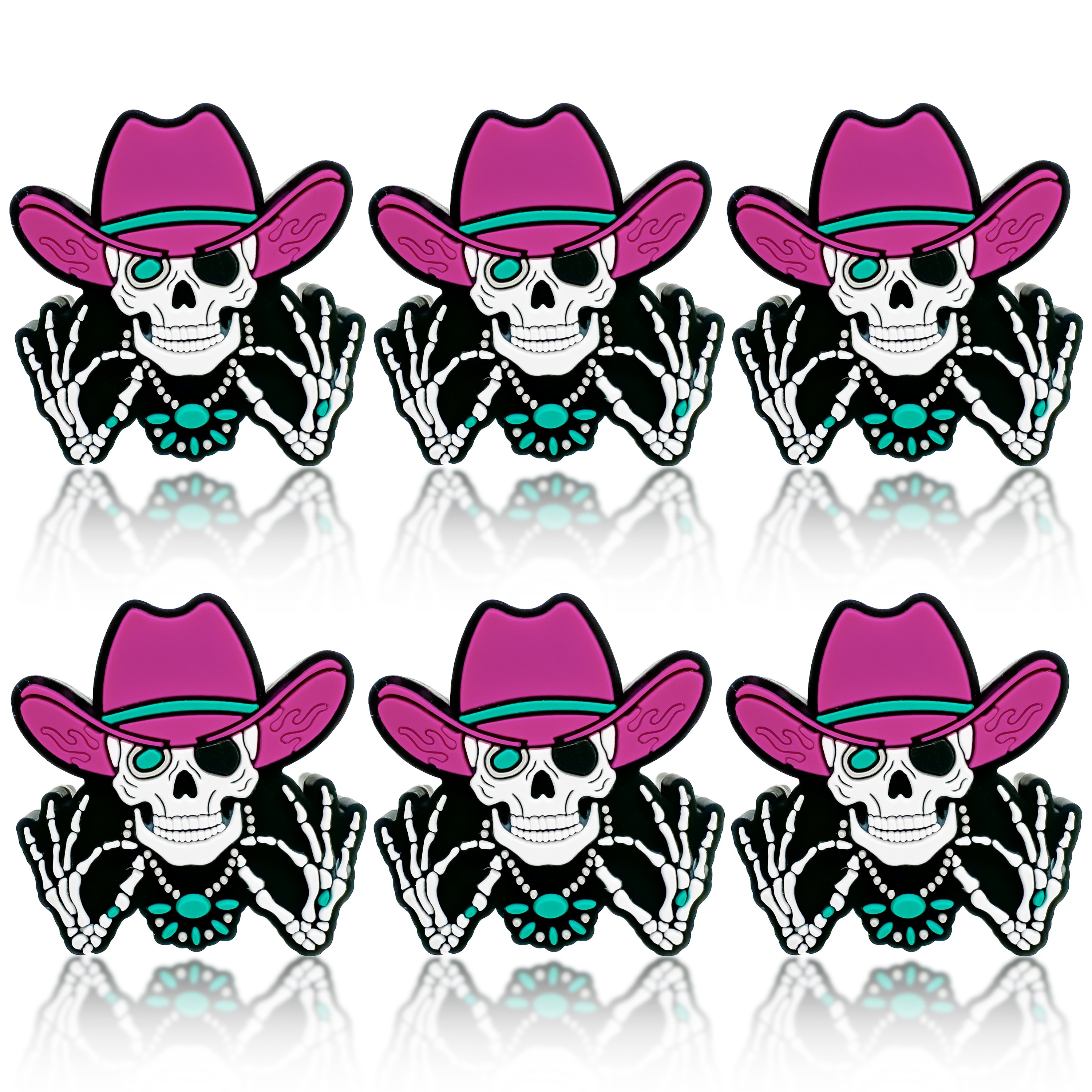 

Cowboy Theme Silicone Beads (1 Set Of 6)