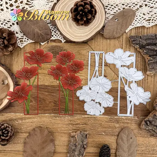 Plant Series Flower And Leaf Paper Art Designs Pattern Metal Cutting Die Stencil For DIY Scrapbooking Album Photo Embossing Paper Card Craft Decor – Buy The Best Products In The Online - Foto 9