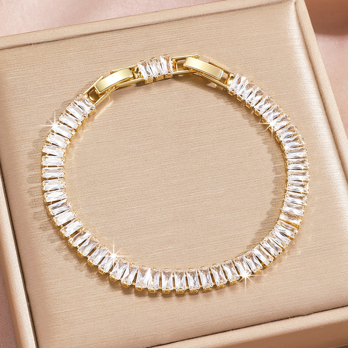 Minimalist Geometric Copper Plated Bracelet, Elegant Everyday Wear