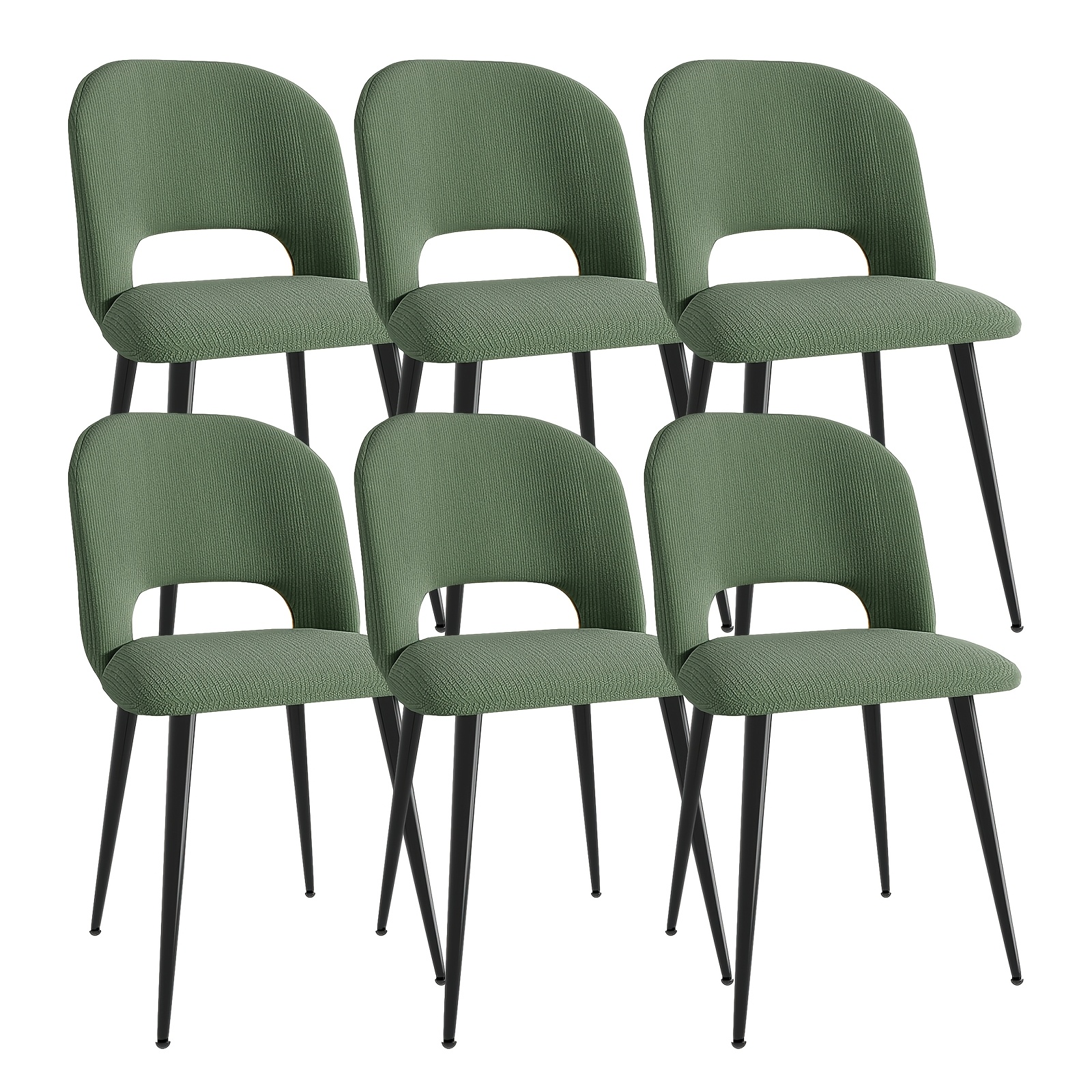 2/4/6-pack Dining Chairs, Kitchen Chairs, Upholstered Chairs, Living Room Chairs, Fabric Backrest And Metal Legs, Ideal For , Kitchen, And Living Room
