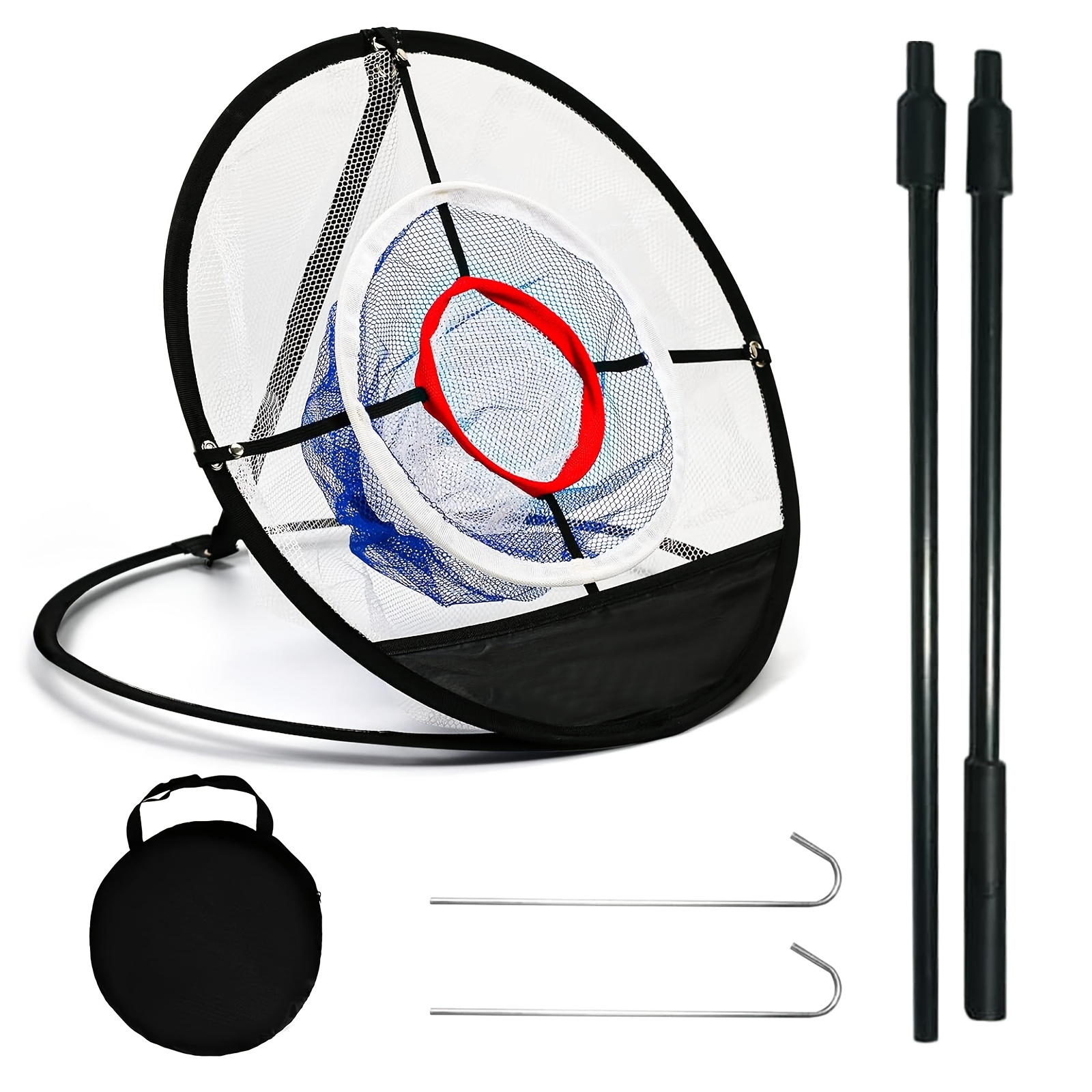 TEMU Filet d'entraînement de professionnel 1 pièce - Filet de practice pliable et portable très résistant pour terrain d'entraînement avec base