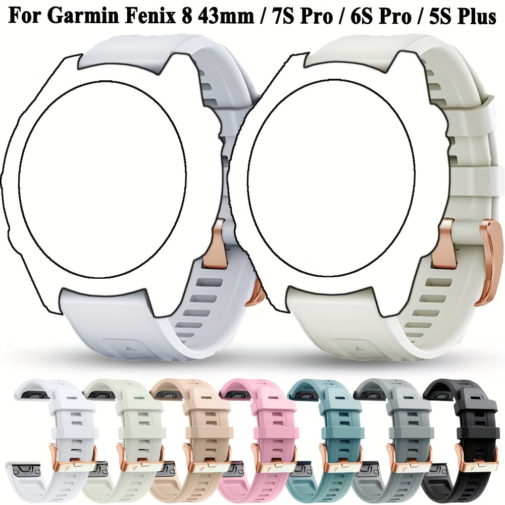 

20mm Silicone Watch Band For Garmin Fenix 8, 7s, 6s Pro, 5s Plus - Comfortable Wristband Accessory