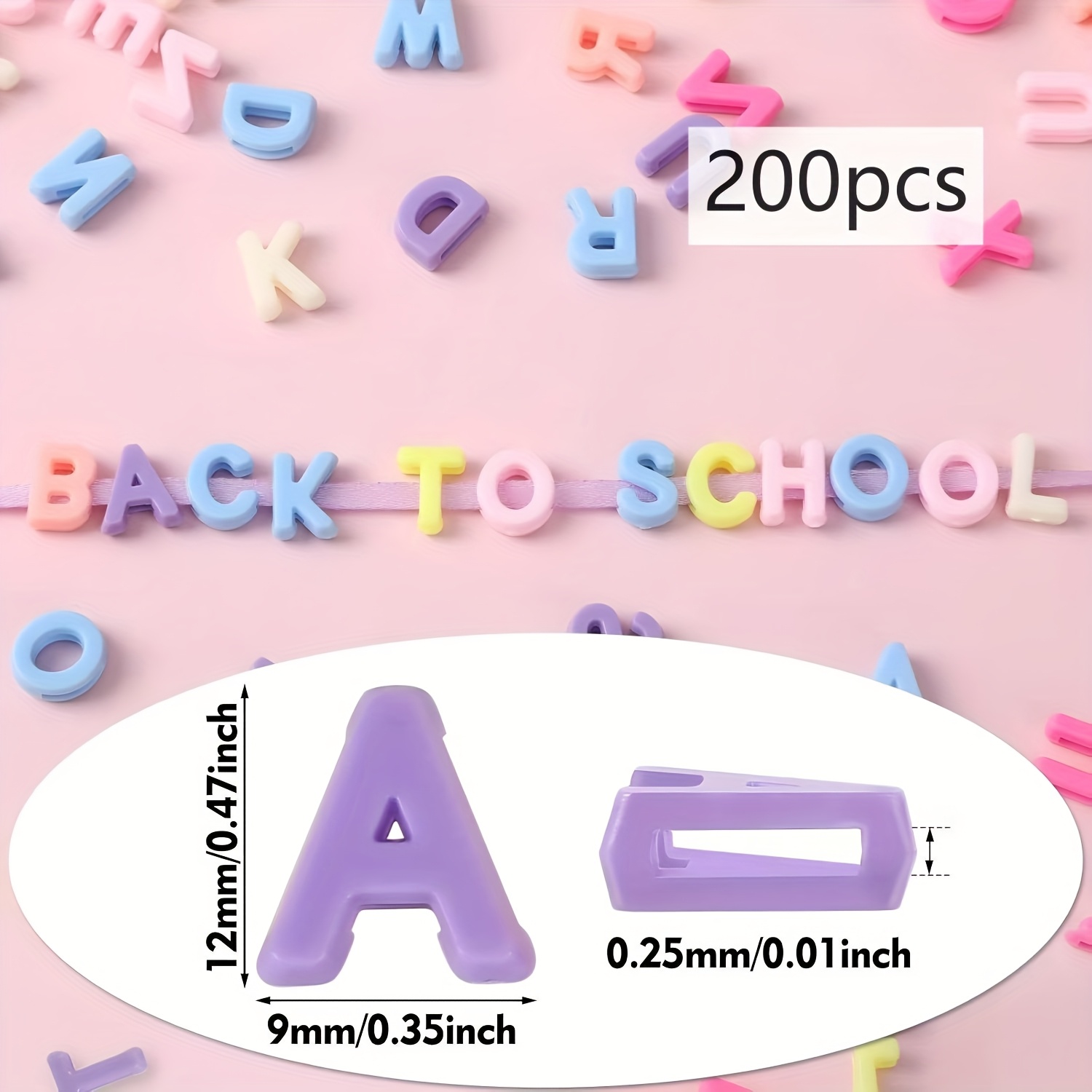 TEMU 200/500 Mixed Color Flat Round 26 Letter Beads, Jewelry Making Additions