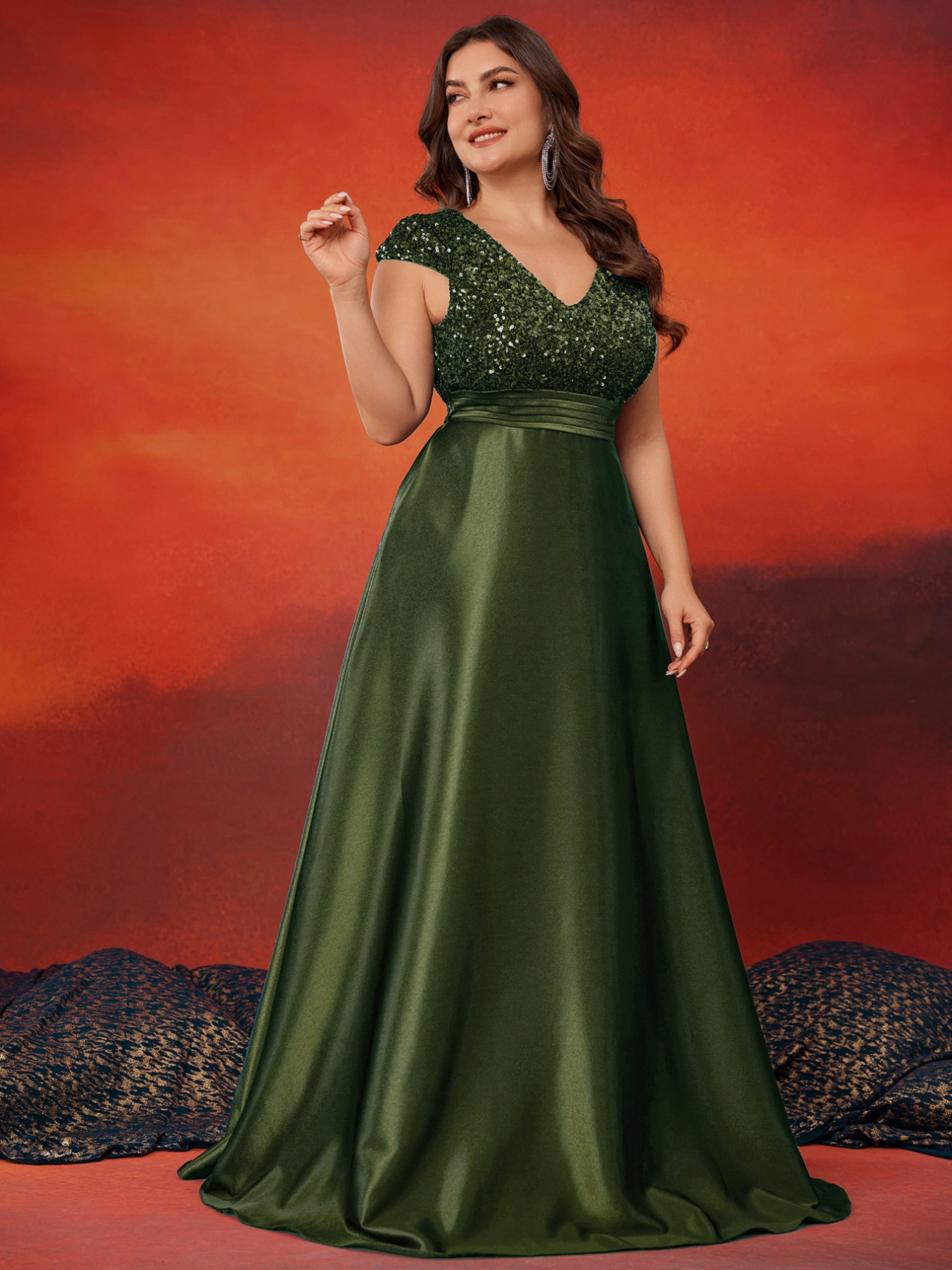 Ball Gown Green Wedding Dresses Plus Size Emerald Green Wedding