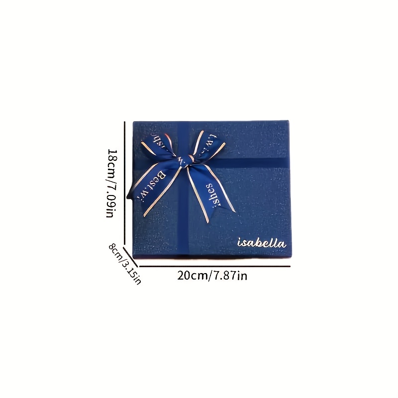 TEMU Customizable Text/name Gift Boxes | Elegant Packaging With Ribbon Bows, Ideal For Holidays, Parties, Weddings, Birthdays, Halloween, Christmas