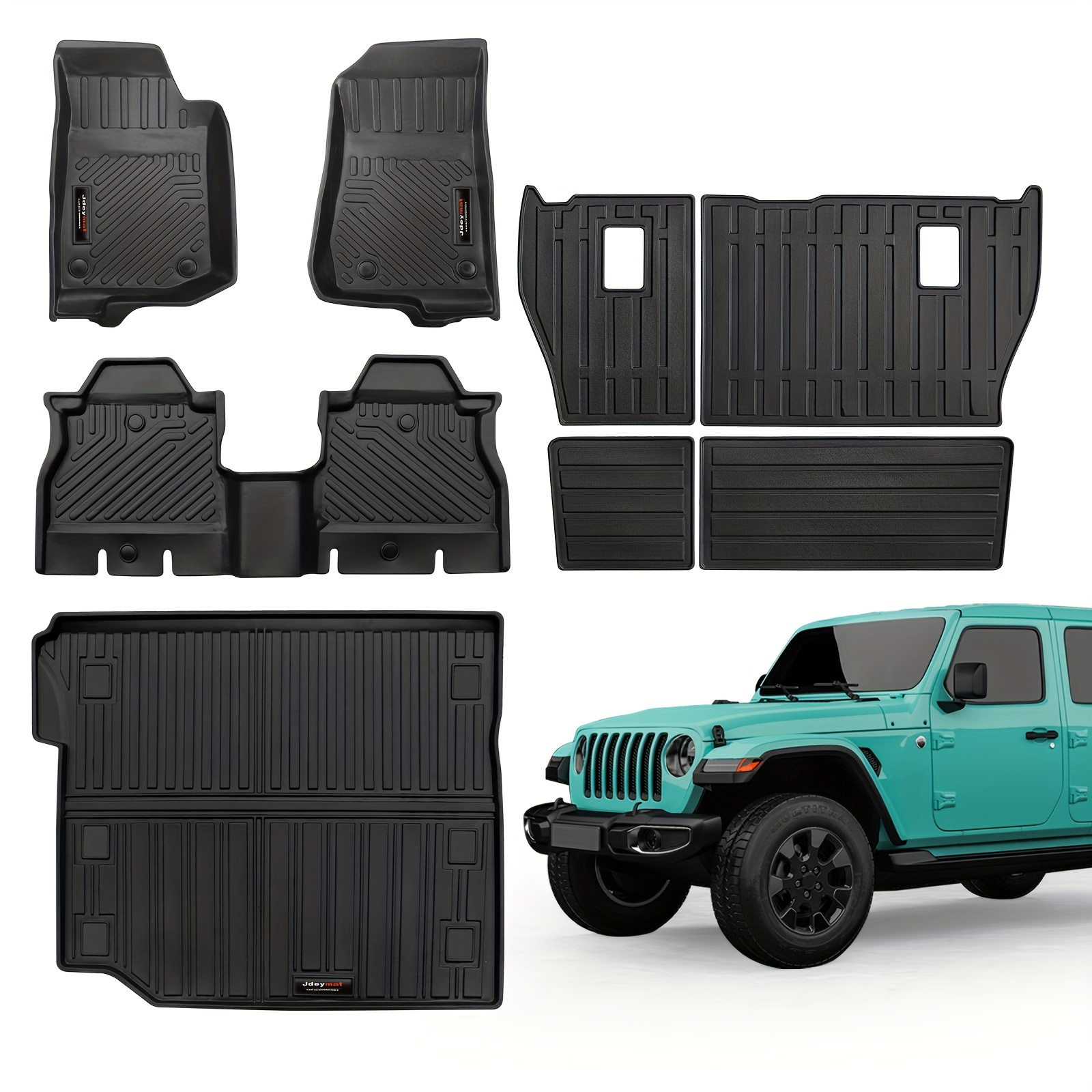 

Floor Mats And Cargo Liners For 2018-2024 For Jeep For Wrangler Jl 2007-2018 For Jeep Rangler Jk 4 Door 2 Door All Weather Tpe Protection Mats For For Jeep For Wrangler Accessories (not Fit 4xe)