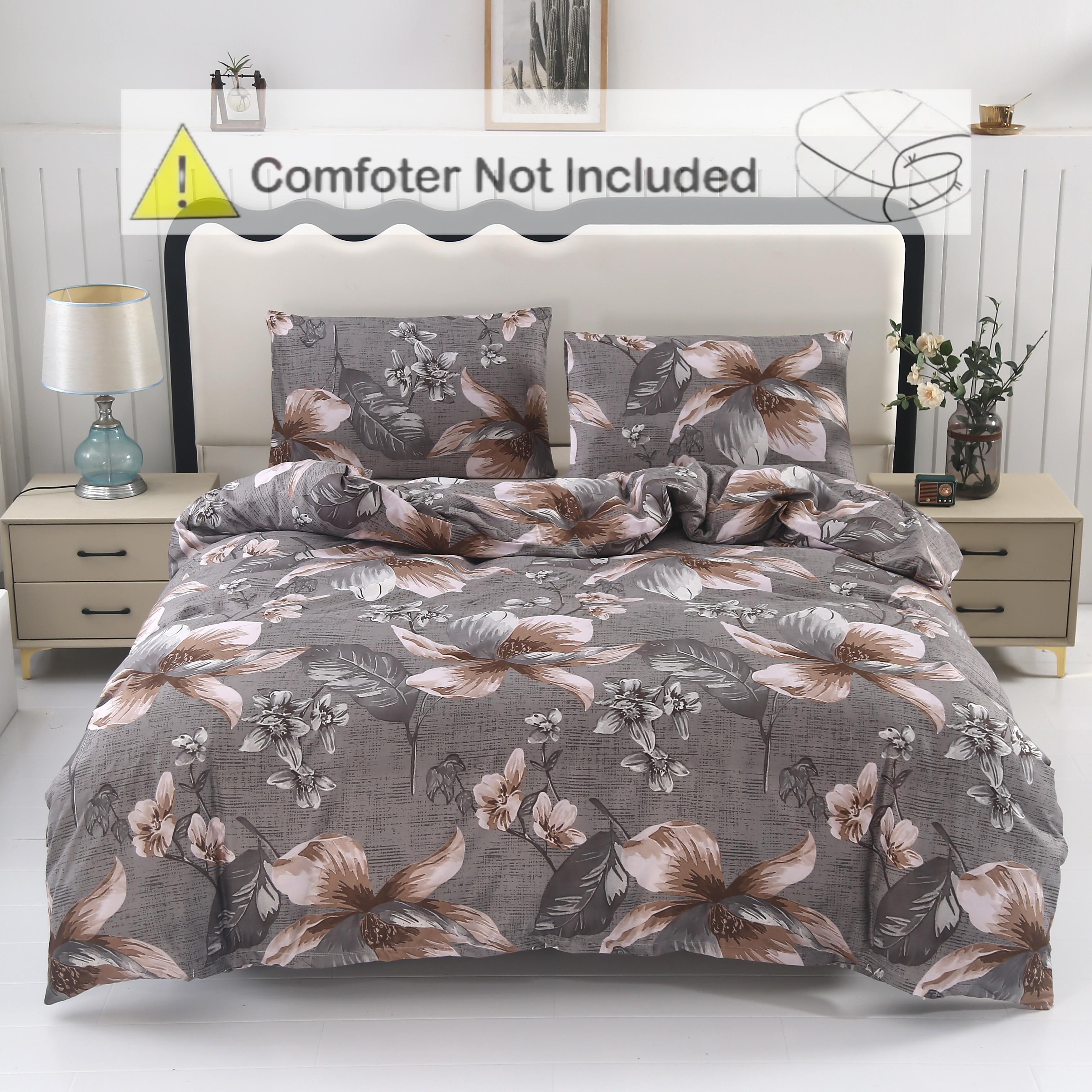 3pcs Polyester Brushed Printed Pattern Duvet -piece Set, Soft And Comfortable, Breathable And Wrinkle-resistant, Anti-shrinkage, Suitable For Bedroom, , Dormitory