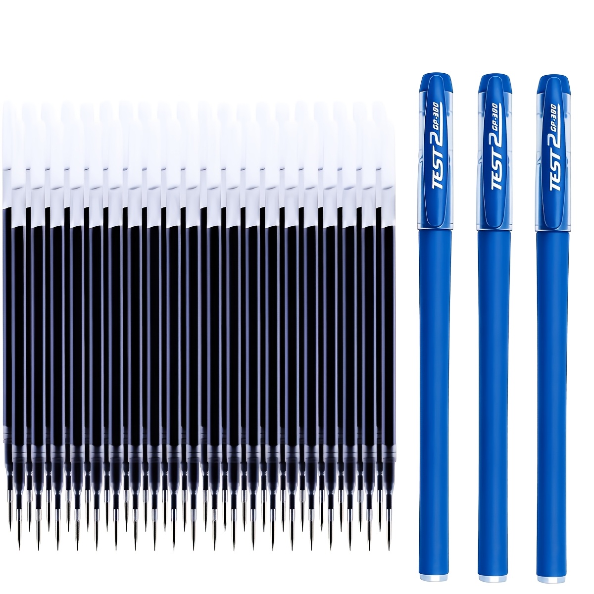 TEMU 43pcs Large Capacity Set, 0.5mm Blue Ink, Comfortable Grip, Smooth Writing, Ideal For Note-taking And Writing, For Office And Study Supplies,