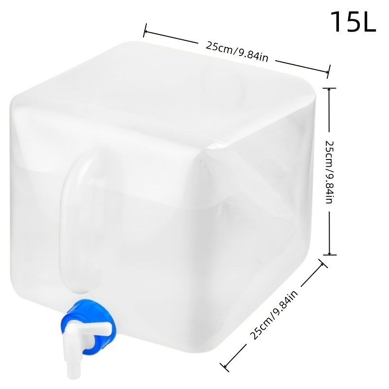 Collapsible Water Container with Spigot, Portable Foldable Water Bag