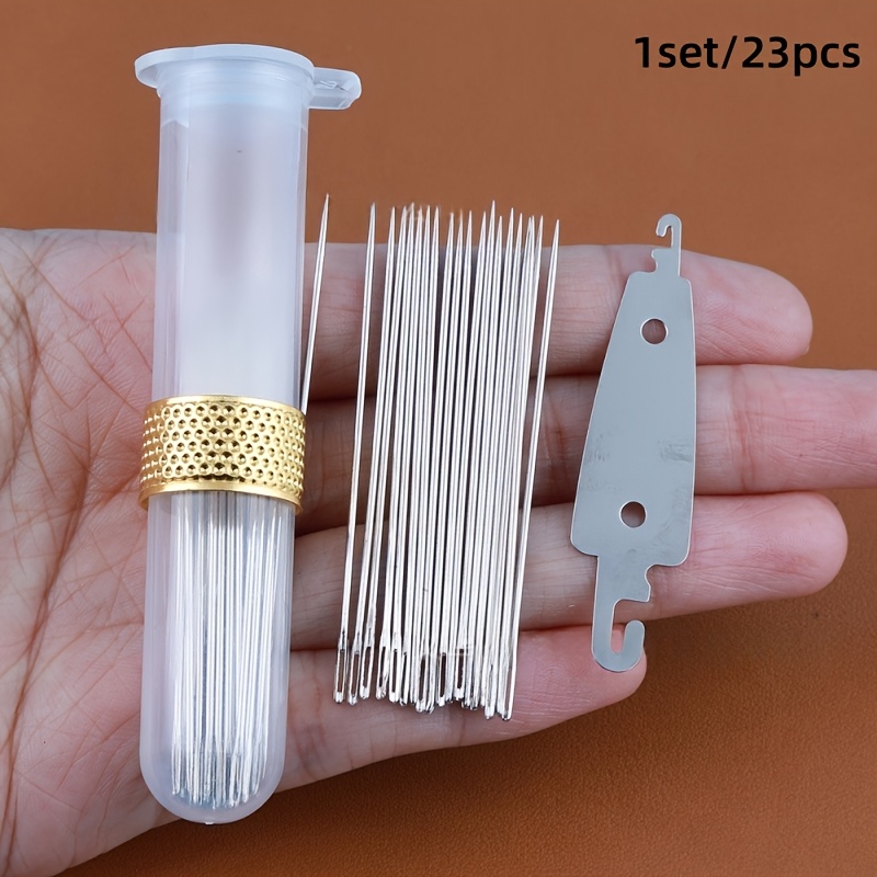 TEMU 1 Set Of 23pcs Of Hand Sewing Needles, Suitable For Easy Threading And Pointed Needle Sets For , Embroidery, And Home Crafts. Clothes Are Hand