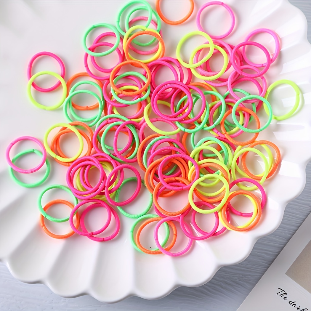 

Pcs Hair Bands, -colored Hair Ties, , Assorted Neon Colors, Soft Rubber Bands For Ponytail Hairstyles