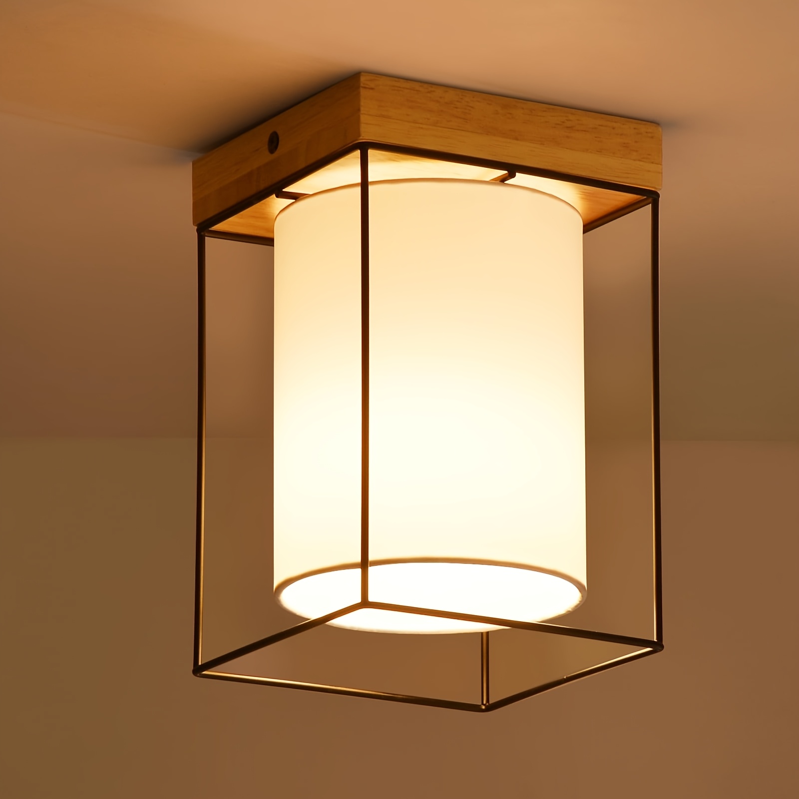Image of Vintage Ceiling Lights Glass Lamps E27 Vintage Lights With Black Metal Ceiling Mount Industrial-style Vintage Bedroom Lights For Kitchens, Bedrooms And Offices (bulbs Not Included)