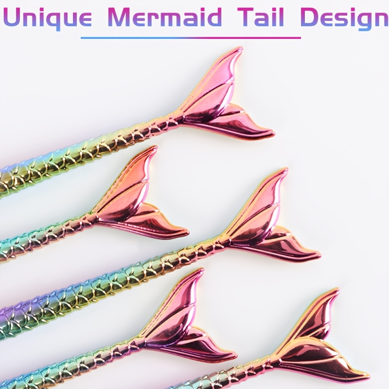 5pcs Gradient Mermaid Tail Nail Art Brushes Set