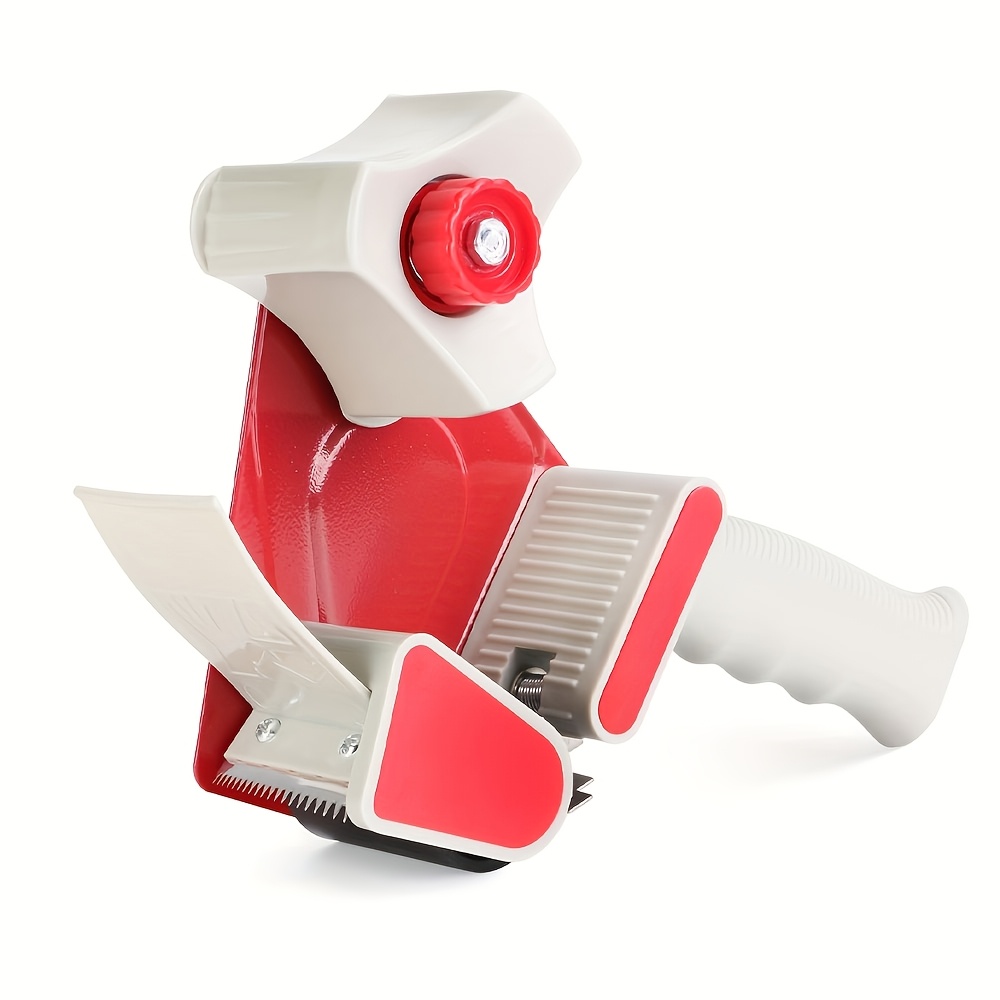 TEMU 1 Red Heavy-duty Tape Dispenser, Handheld Semi-automatic Tape Gun, Suitable For Handling And Sealing Cartons During Transportation
