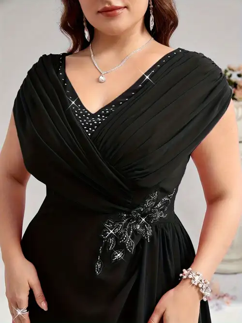 formal black dress for plus size sold on Temu United States formal black dress for plus size sold on Temu United States