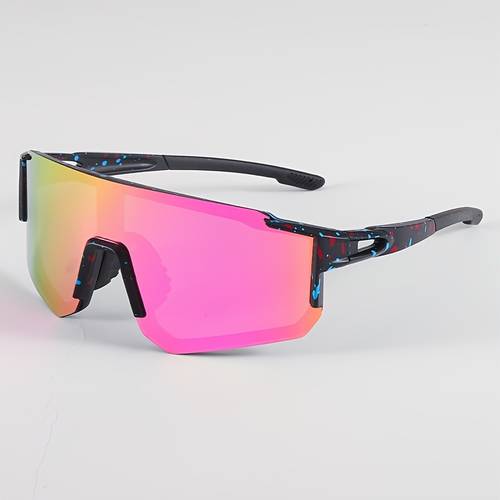 1pc sports glasses unisex full rim wide frame polarized lens anti glare fashion eyewear with anti slip for cycling fishing golf and outdoor activities