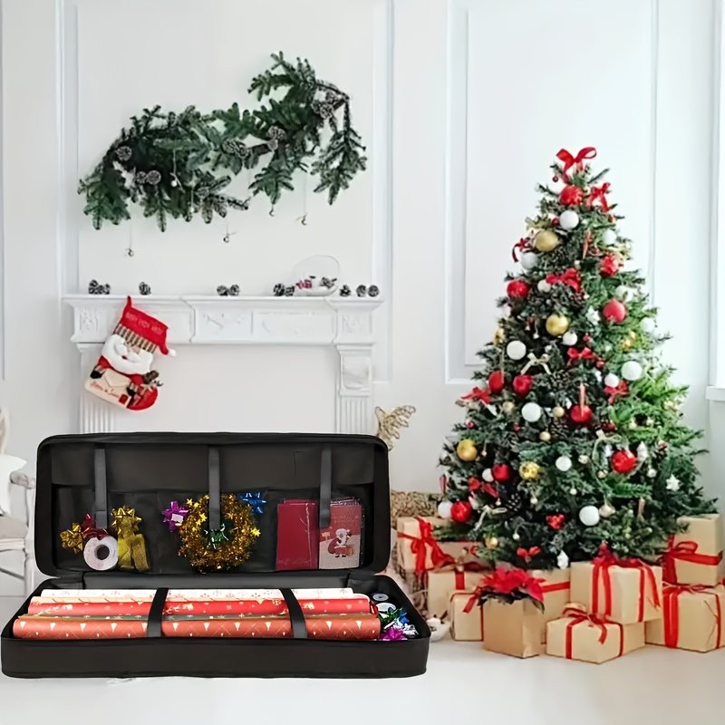 E-shop Oxford-Stoff Aufbewahrungstasche für Weihnachtsgeschenkpapier, Aufbewahrungstasche für Feiertagsdekoration, Aufbewahrungstasche unter dem Bett,