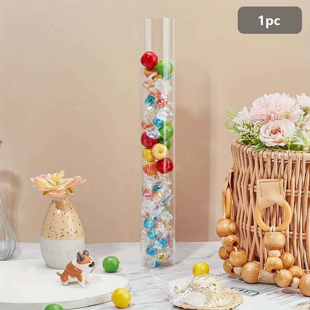 Image of Clear Acrylic Craft Tube - 12"x1.77" Round Transparent Decorative Display Case With 40mm Inner Diameter, Crafts, 305x45mm