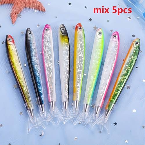 5pcs 8pcs 10pcs zx mixed shaped pens series ballpoint pens with black ink lightweight craft gift pen for school supplies stationery durable plastic smooth writing