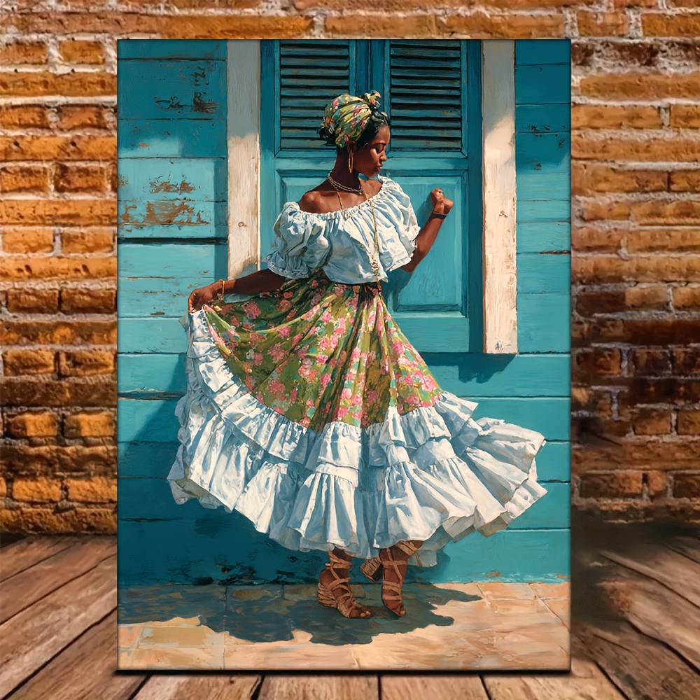 TEMU 1 pièce, avec cadre, 12x16 pouces [2D Plat] Peinture à l'huile HD Oon Heritage Painting, -et-Tobago et , 2D Plat