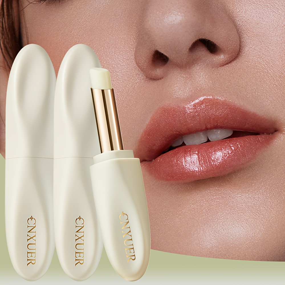 3-Pack Korean Beauty Lip balm with Ginseng Extract & Vitamin C - Long-Lasting Hydration, Natural Beige & Clear Tubes for Lips Care, Winter, Lip Gloss & Base - Enriched with Korean Herbal Complex, Sensitive Beige Safe, Unisex Lip for Women & Men, Daily & Pre-Makeup Use, Smooth Texture, Deep Nourishing Formula, Ideal for Lips, Ginseng & Vitamin C Enriched