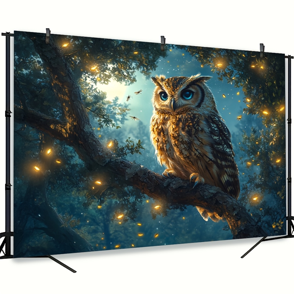 Eulen Wald Wandteppich Für Wohn- Und Schlafzimmer Dekoration_voghion.com