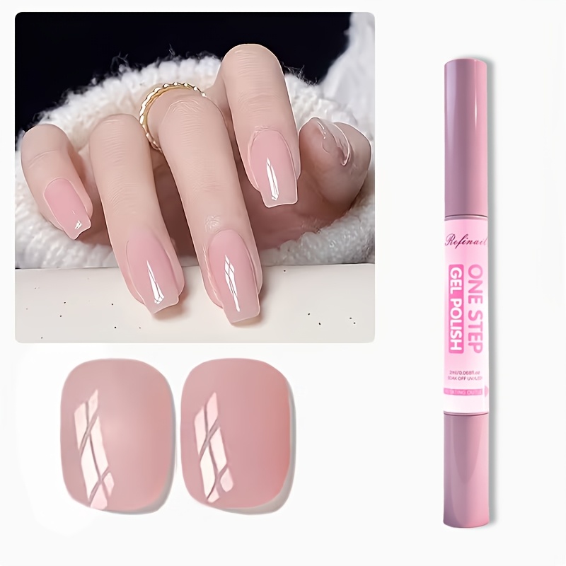 Refinail /led Nail Polish Gel - Pen Applicator With Base & , Glossy Color, Curing For At- , Salon-quality Gel Polish For Nail Art (no Mixing Required)