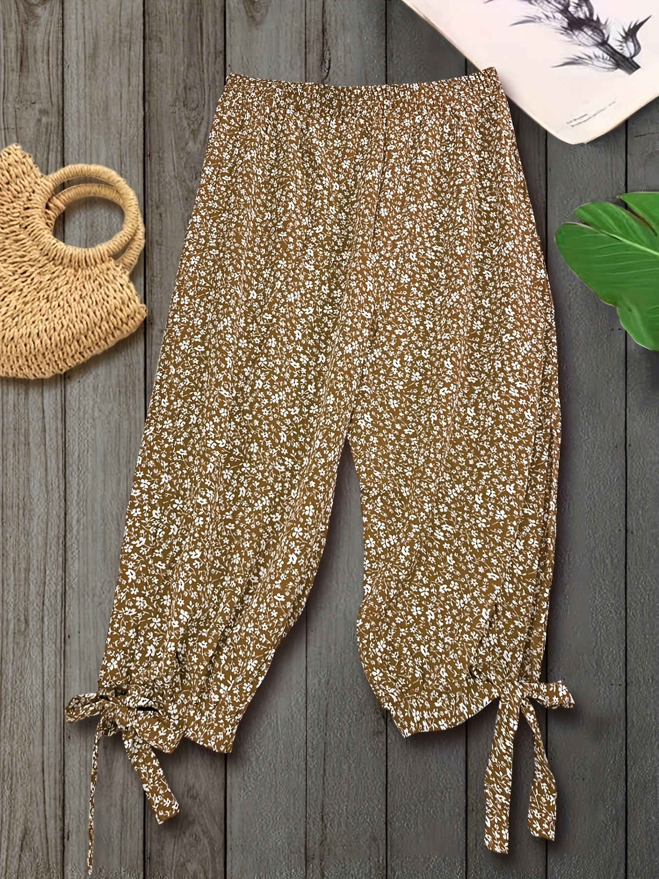 women's plus size floral print bermuda shorts elegant summer Temu