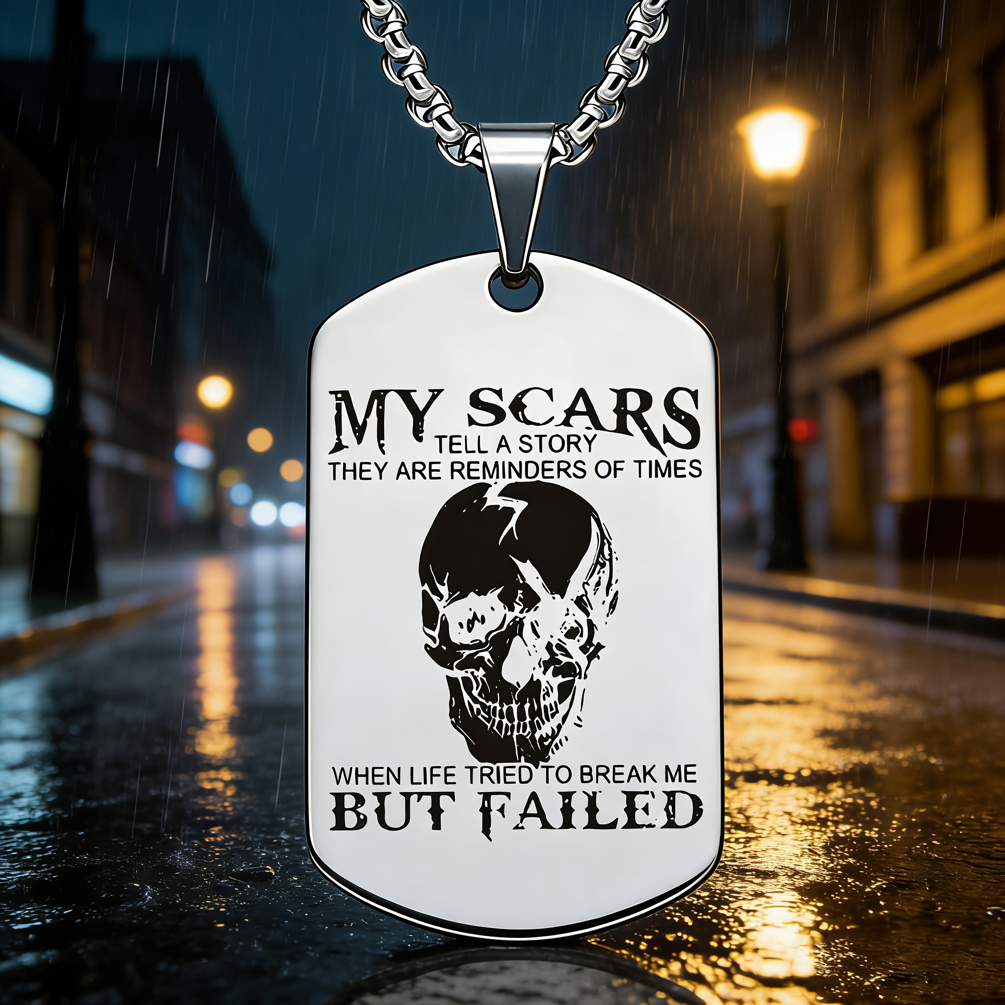 TEMU My A Story" Inspirational And Stainless Steel Pendant Necklace. A And Motivational Gift For Who Have Grown Through Setbacks And For Strength. An