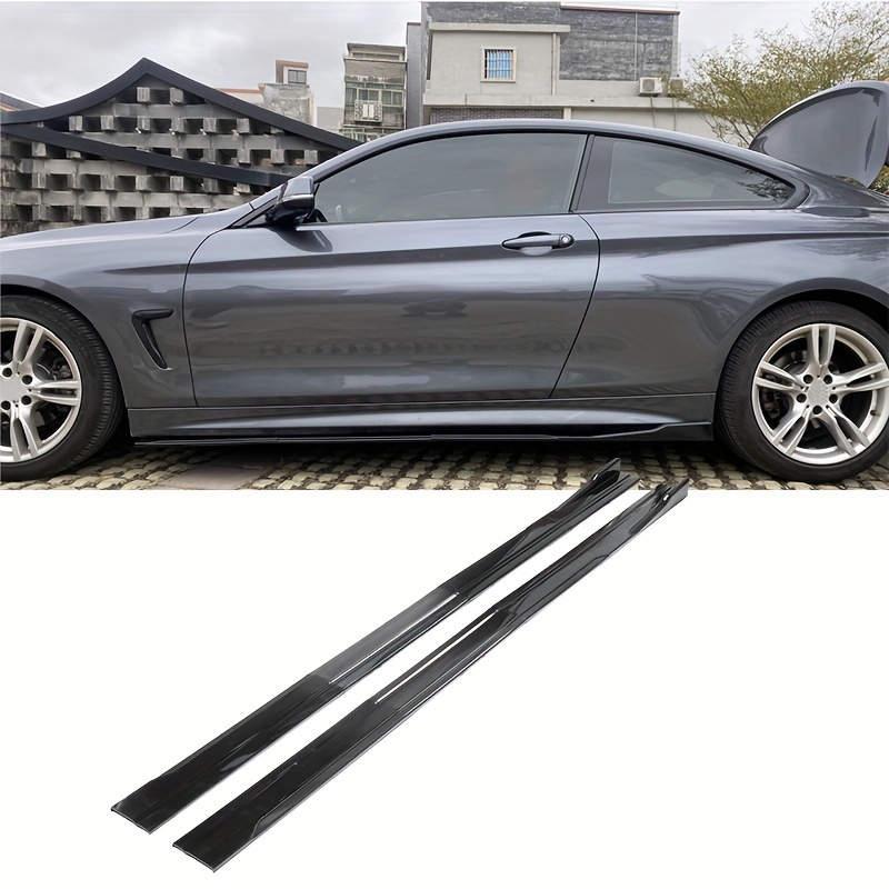 

Black Car Side Skirt Extensions - 2.18m Polypropylene Kit With Mounting Screws For Sporty Look (left & Right)