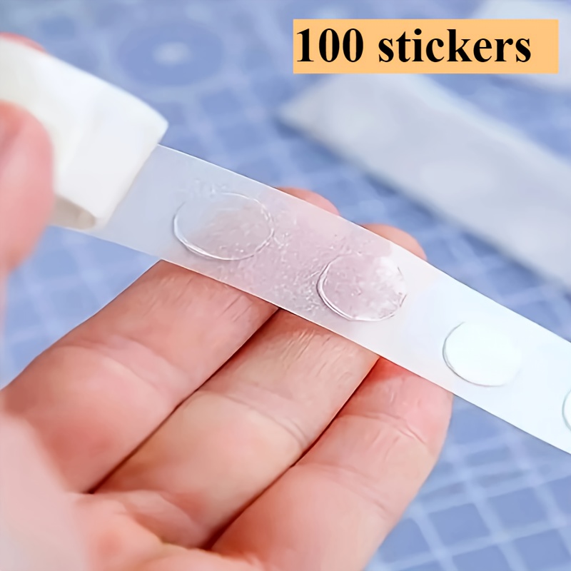 TEMU 100uds/299uds de Puntos Adhesivos Transparentes de Cara, Adecuados para Globos - Puntos Adhesivos Removibles Sin Residuos - Ideal para