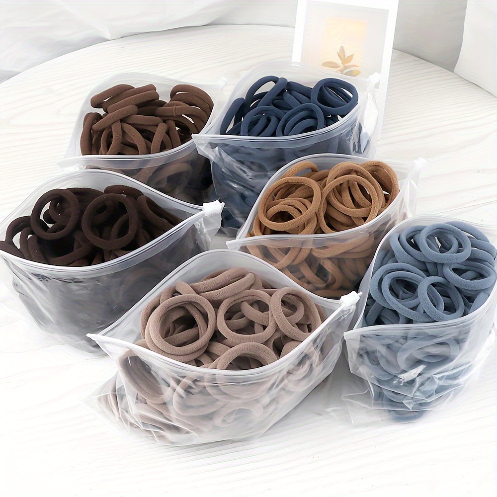 

50-piece Velvet Hair Ties For Women - Soft, No-damage Elastic Bands In Assorted Colors & Black - Perfect For Long, Curly Hair