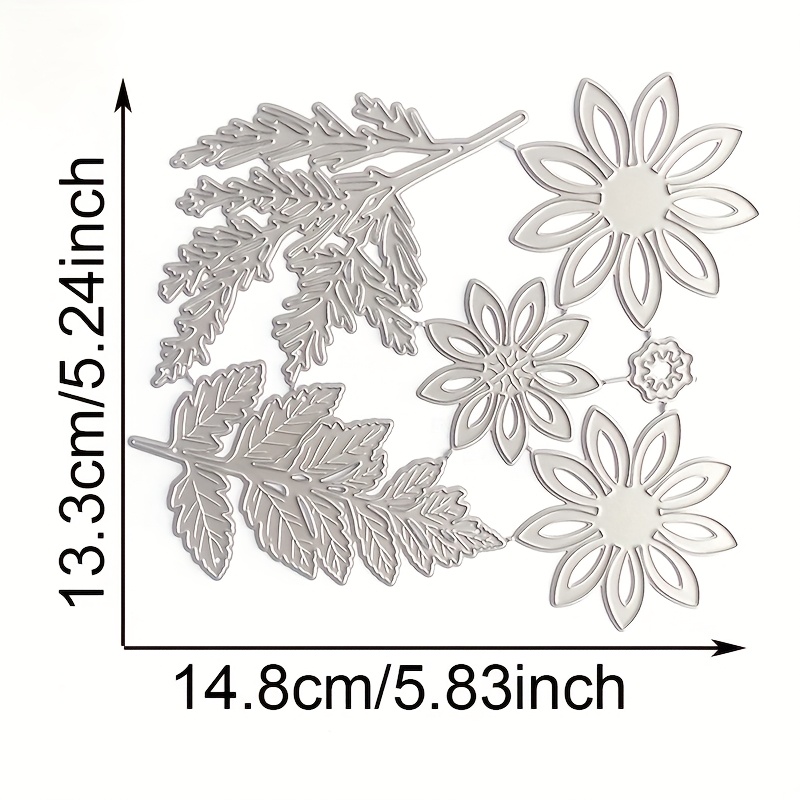 1pc 3d Flower Leaf Decoration Metal Cutting Mold For Album Decor Embossing Diy Paper Cards