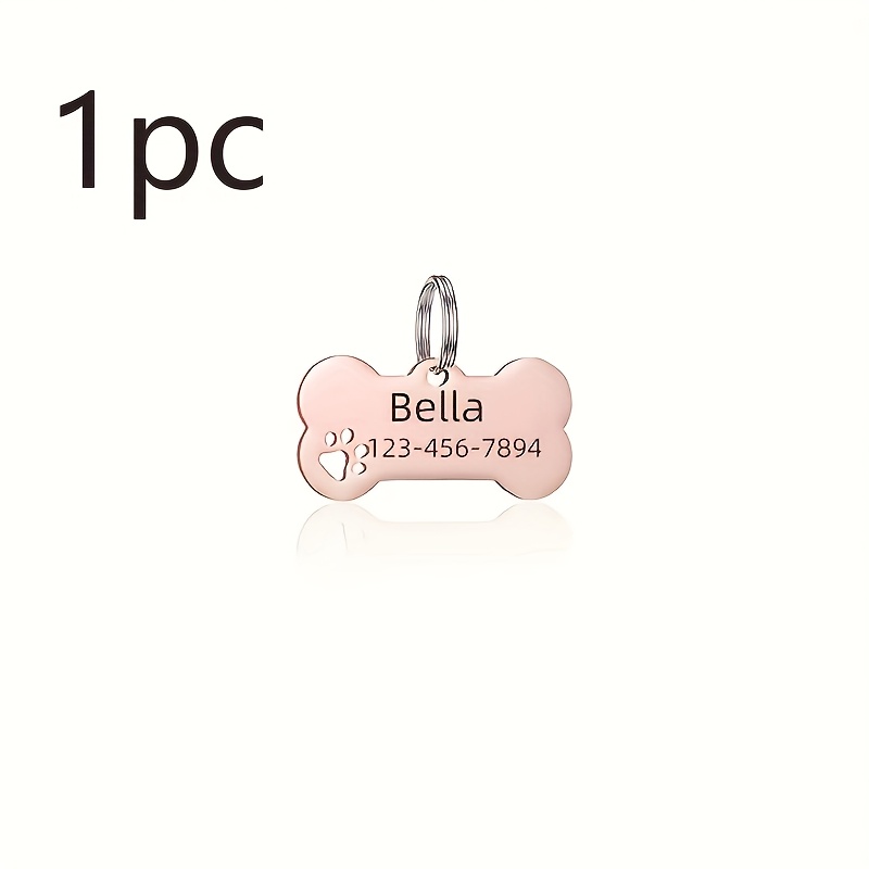 Customized Personalized Dog Tag, Durable Stainless Steel Tag