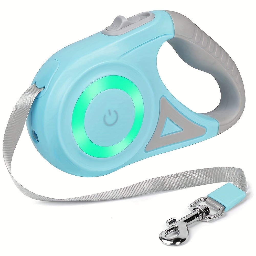 16ft 5m Retractable Dog Leash with LED Flash Light - 6 Color Streamer Conversion, Durable ABS Material, Battery-Powered for Nighttime Walks, Purple&Orange Options, Outdoor Pet Accessory | Sleek Pet Leash | Ergonomic Design, Leash for Dogs - Image 2