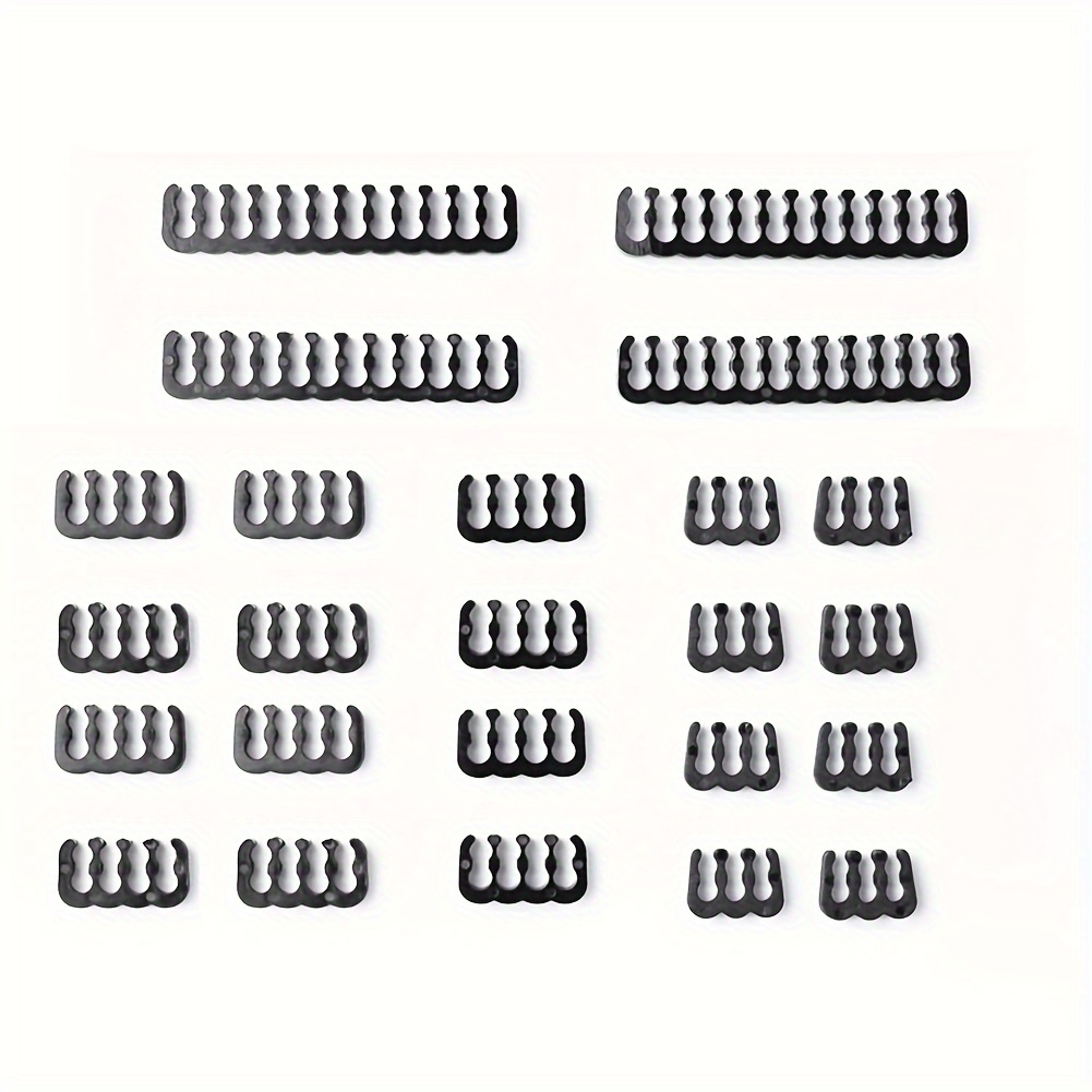 E-shop 24-teiliges Kabelmanagement-Clip-Set - Langlebige Acryl-Drahtorganisatoren für 6/8/24-Pin-Stromkabel, Kabelhalter für Zuhause & Büro