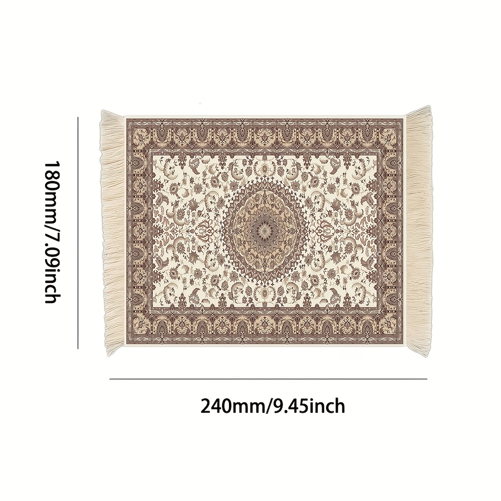E-shop 1 Stück Abtropfmatte, Persischer Teppich Blumenmuster Design, Kaffeeuntersetzer, Geschirrtrockenmatte, Küchenarbeitsplattenmatte 7,09*9,45 Zoll,