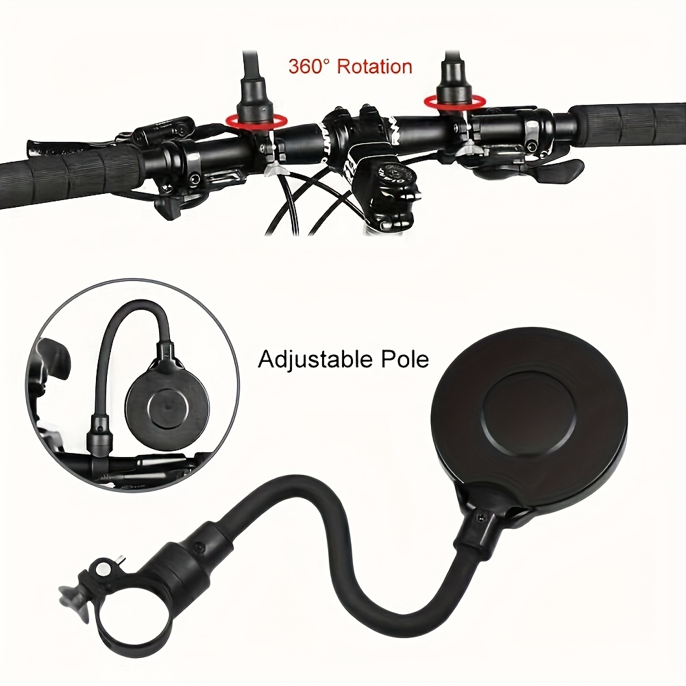 1pc adjustable bike rear view fit flexible gooseneck handlebar mount convex design for ideal for road bicycles bicycle rearview convex design pvc construction bike details 1
