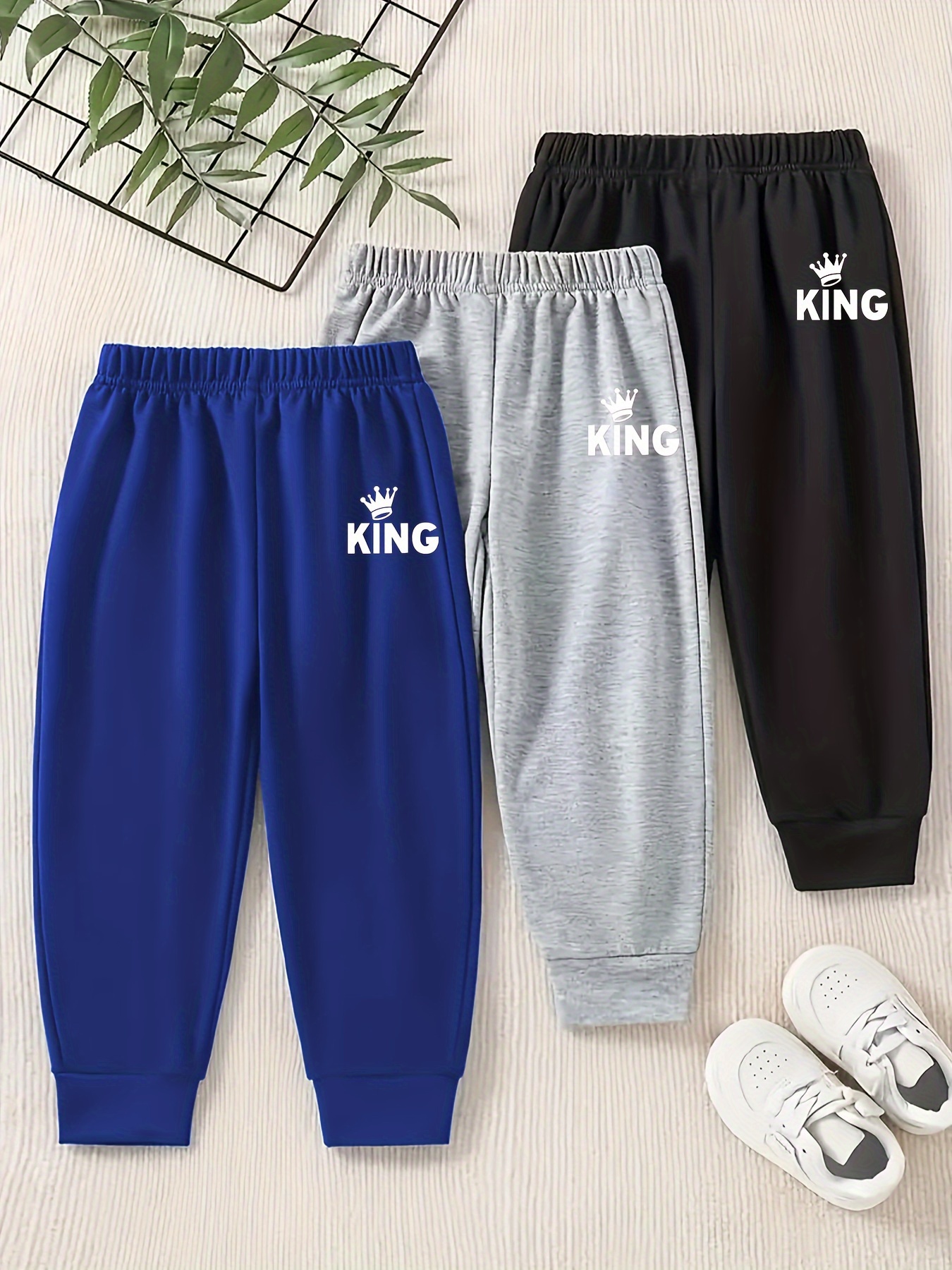 Kingstar123 Jogger Pants for Boys Kids Thin Sports Trousers Loose Casual  Printed Mosquito Repellent Summer